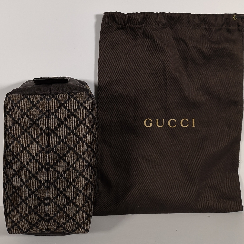 VINTAGE!!! Gucci brown bag with green& red stripe men/women W/ COA - Picture 7 of 13